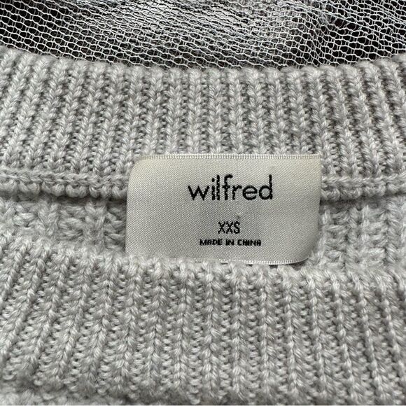 Aritzia Wilfred Serment Merino Wool Sweater in Grey Sz XXS - Picture 7 of 11